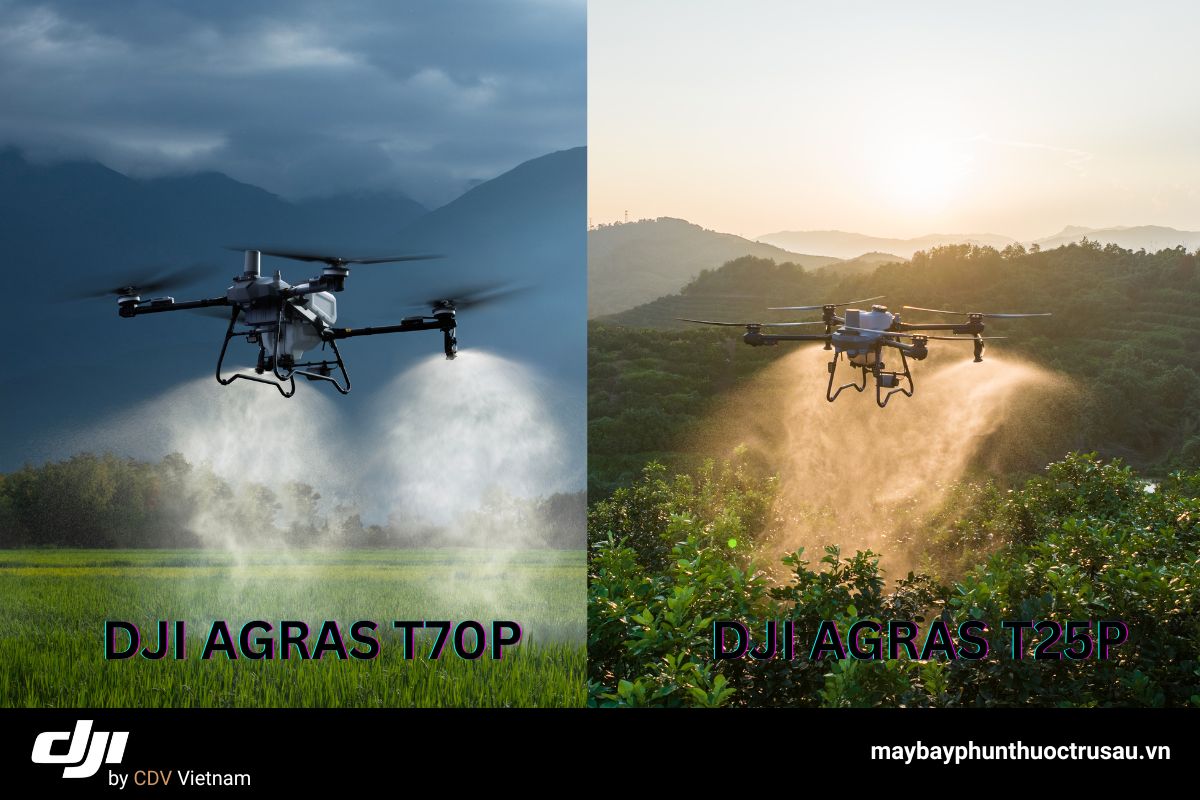 So sánh DJI T70P và DJI T25P| Lên Đời Trải Nghiệm Hay Tiết Kiệm 2 Ưu nhược điểm giữa dji t25p và t70p